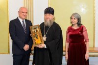 16-Епископ Амфилохий принял участие во встрече с вице-президентом Болгарии Маргаритой Поповой в духовно-культурном центре Митрополичьего округа