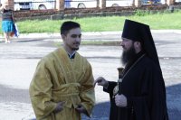 4-В Неделю 6-ю по Пятидесятнице епископ Амфилохий совершил Божественную Литургию в Свято-Андреевском кафедральном соборе города Усть-Каменогорска