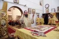 25-В Неделю 22-ю по Пятидесятнице Преосвященнейший епископ Амфилохий совершил Божественную Литургию в Андреевском кафедральном соборе