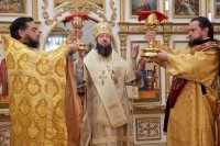 29-В Неделю 22-ю по Пятидесятнице Преосвященнейший епископ Амфилохий совершил Божественную Литургию в Андреевском кафедральном соборе