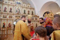 30-В Неделю 22-ю по Пятидесятнице Преосвященнейший епископ Амфилохий совершил Божественную Литургию в Андреевском кафедральном соборе