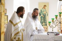 10-Рождество Предтечи и Крестителя Господня Иоанна. Управляющий Усть-Каменогорской епархией совершил Литургию в Иоанно-Предтеченском храме п. Первомайский.