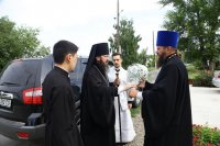 13-Рождество Предтечи и Крестителя Господня Иоанна. Управляющий Усть-Каменогорской епархией совершил Литургию в Иоанно-Предтеченском храме п. Первомайский.