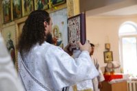 17-Рождество Предтечи и Крестителя Господня Иоанна. Управляющий Усть-Каменогорской епархией совершил Литургию в Иоанно-Предтеченском храме п. Первомайский.
