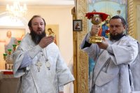 31-Рождество Предтечи и Крестителя Господня Иоанна. Управляющий Усть-Каменогорской епархией совершил Литургию в Иоанно-Предтеченском храме п. Первомайский.