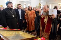 39-	 Мироточивый образ Божией Матери «Умягчение злых сердец» прибыл на землю Рудного Алтая