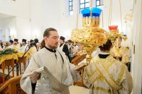 44-Епископ Амфилохий принял участие в великом освящении новопостроенного Михаило-Архангельского храма в городе Павлодаре