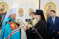 57-Епископ Амфилохий принял участие в великом освящении новопостроенного Михаило-Архангельского храма в городе Павлодаре
