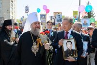 12-Митрополит Астанайский и Казахстанский Александр и аким Восточно-Казахстанской области приняли участие в праздновании Дня Великой Победы в Усть-Каменогорске 