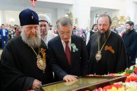 42-Митрополит Астанайский и Казахстанский Александр и аким Восточно-Казахстанской области приняли участие в праздновании Дня Великой Победы в Усть-Каменогорске 
