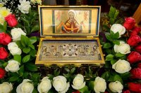 46-Управляющий Усть-Каменогорской и Семипалатинской епархией принял участие в торжествах по случаю принесения ковчега с частью пояса Пресвятой Богородицы