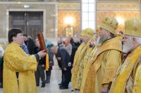 11-Епископ Амфилохий сослужил Главе Казахстанского Митрополичьего округа в главном храме страны