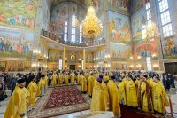 14-Епископ Амфилохий сослужил Главе Казахстанского Митрополичьего округа в главном храме страны