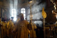 15-Епископ Амфилохий сослужил Главе Казахстанского Митрополичьего округа в главном храме страны