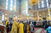 36-Епископ Амфилохий сослужил Главе Казахстанского Митрополичьего округа в главном храме страны
