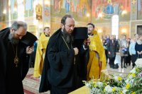 41-Епископ Амфилохий сослужил Главе Казахстанского Митрополичьего округа в главном храме страны