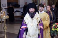 11-В канун праздника святого апостола Андрея Первозванного епископ Амфилохий совершил всенощное бдение в кафедральном соборе города Усть-Каменогорска