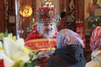 39-В Светлый Понедельник епископ Амфилохий совершил Божественную Литургию в Покровском храме города Усть-Каменогорска