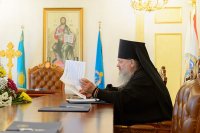 5-Епископ Усть-Каменогорский и Семипалатинский Амфилохий принял участие в заседании Синода Митрополичьего округа Русской Православной Церкви в Республике Казахстан
