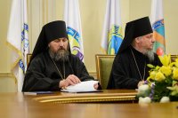 9-Управляющий Усть-Каменогорской и Семипалатинской епархией принял участие в работе первого в 2017 году заседания Синода Митрополичьего округа Русской Православной Церкви в Республике Казахстан