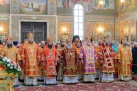 7-В Успенском соборе Казахстанской столицы епископ Амфилохий сослужил Главе Митрополичьего округа за Божественной Литургией в память 145-летия учреждения Туркестанской епархии