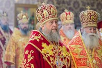 16-В Успенском соборе Казахстанской столицы епископ Амфилохий сослужил Главе Митрополичьего округа за Божественной Литургией в память 145-летия учреждения Туркестанской епархии