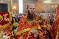 28-В Успенском соборе Казахстанской столицы епископ Амфилохий сослужил Главе Митрополичьего округа за Божественной Литургией в память 145-летия учреждения Туркестанской епархии