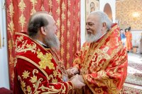 34-В Успенском соборе Казахстанской столицы епископ Амфилохий сослужил Главе Митрополичьего округа за Божественной Литургией в память 145-летия учреждения Туркестанской епархии