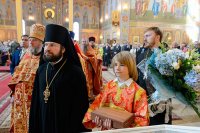 59-В Успенском соборе Казахстанской столицы епископ Амфилохий сослужил Главе Митрополичьего округа за Божественной Литургией в память 145-летия учреждения Туркестанской епархии