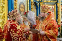 60-В Успенском соборе Казахстанской столицы епископ Амфилохий сослужил Главе Митрополичьего округа за Божественной Литургией в память 145-летия учреждения Туркестанской епархии