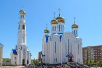 63-В Успенском соборе Казахстанской столицы епископ Амфилохий сослужил Главе Митрополичьего округа за Божественной Литургией в память 145-летия учреждения Туркестанской епархии