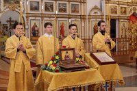 15-В канун 24-ой Недели по Пятидесятнице епископ Амфилохий возглавил служение всенощного бдения в Андреевском кафедральном соборе