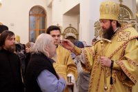 24-В канун 24-ой Недели по Пятидесятнице епископ Амфилохий возглавил служение всенощного бдения в Андреевском кафедральном соборе