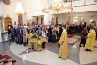 32-В канун 24-ой Недели по Пятидесятнице епископ Амфилохий возглавил служение всенощного бдения в Андреевском кафедральном соборе