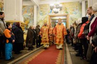7-В неделю о Страшном Суде епископ Амфилохий сослужил митрополиту Астанайскому и Казахстанскому Александру в Вознесенском соборе Алма-Аты