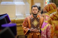 15-В неделю о Страшном Суде епископ Амфилохий сослужил митрополиту Астанайскому и Казахстанскому Александру в Вознесенском соборе Алма-Аты