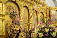 24-В неделю о Страшном Суде епископ Амфилохий сослужил митрополиту Астанайскому и Казахстанскому Александру в Вознесенском соборе Алма-Аты