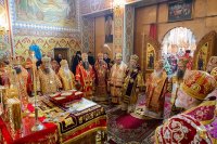 8-Управляющий Усть-Каменогорской епархией сослужил митрополиту Астанайскому и Казахстанскому Александру за Божественной Литургией в память 145-летия учреждения Туркестанской епархии в Южной столице Казахстана