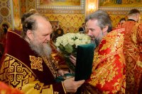 31-Управляющий Усть-Каменогорской епархией сослужил митрополиту Астанайскому и Казахстанскому Александру за Божественной Литургией в память 145-летия учреждения Туркестанской епархии в Южной столице Казахстана