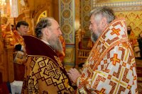 32-Управляющий Усть-Каменогорской епархией сослужил митрополиту Астанайскому и Казахстанскому Александру за Божественной Литургией в память 145-летия учреждения Туркестанской епархии в Южной столице Казахстана