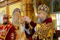 45-Управляющий Усть-Каменогорской епархией сослужил митрополиту Астанайскому и Казахстанскому Александру за Божественной Литургией в память 145-летия учреждения Туркестанской епархии в Южной столице Казахстана
