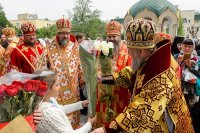 60-Управляющий Усть-Каменогорской епархией сослужил митрополиту Астанайскому и Казахстанскому Александру за Божественной Литургией в память 145-летия учреждения Туркестанской епархии в Южной столице Казахстана