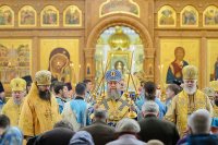 22-Управляющий Усть-Каменогорской и Семипалатинской епархией в празднование в честь Иверской иконы Божией Матери сослужил митрополиту Александру в Иверско-Серафимовском монастыре Алма-Аты