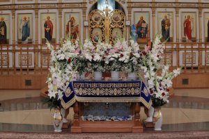 Служение епископа Амфилохия в канун праздника Успения Пресвятой Богородицы