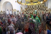 40-Праздник Входа Господня в Иерусалим в Андреевском кафедральном соборе столицы Рудного Алтая