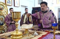 16-В Неделю вторую Великого поста епископ Амфилохий возглавил служение Божественной Литургии в кафедральном соборе