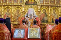 8-Пасхальной Литургией в Никольском соборе Алма-Аты состоялось открытие Года священномученика Пимена, епископа Верненского, в Казахстане