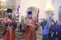 4-Соборное служение великой Пасхальной вечерни в главном храме Восточного Казахстана