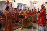 10-Соборное служение великой Пасхальной вечерни в главном храме Восточного Казахстана