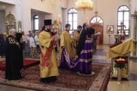 5-В Неделю 6-ю по Пятидесятнице епископ Амфилохий совершил Божественную Литургию в Свято-Андреевском кафедральном соборе города Усть-Каменогорска